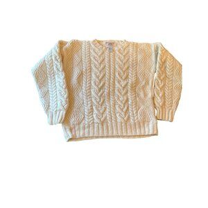 Handknitted John Ashford Sport Wool Sweater Fisherman Med